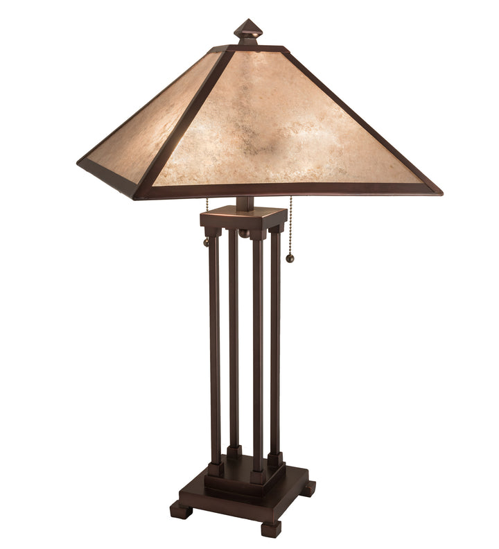 Meyda Tiffany Lighting 218345 Mission Two Light Table Lamp Lamp Bronze / Dark