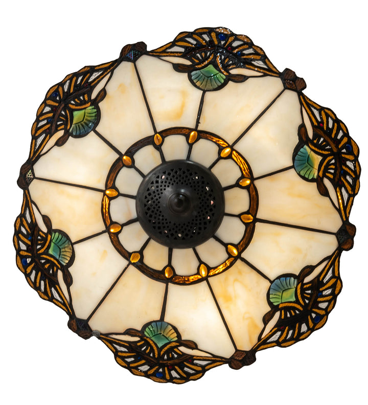 Meyda Tiffany Shell With Jewels 218495 Ceiling Light - Mahogany Bronze