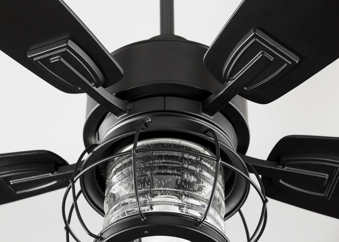 Quorum Galveston 3525-69 Ceiling Fan 52 in. - Textured Black, Matte Black/Weathered Oak