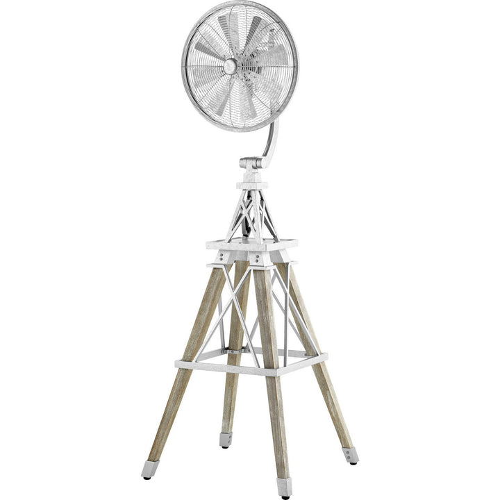 Quorum Windmill 39158-9 Ceiling Fan - Galvanized, Almond/