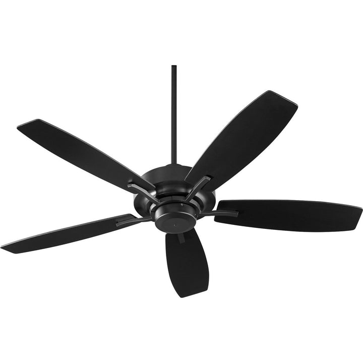 Quorum SOHO 64525-69 Ceiling Fan 52 in. - Textured Black, Matte Black/Weathered Oak