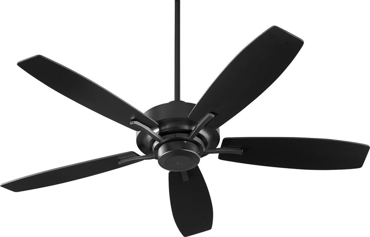 Quorum SOHO 64525-69 Ceiling Fan 52 in. - Textured Black, Matte Black/Weathered Oak