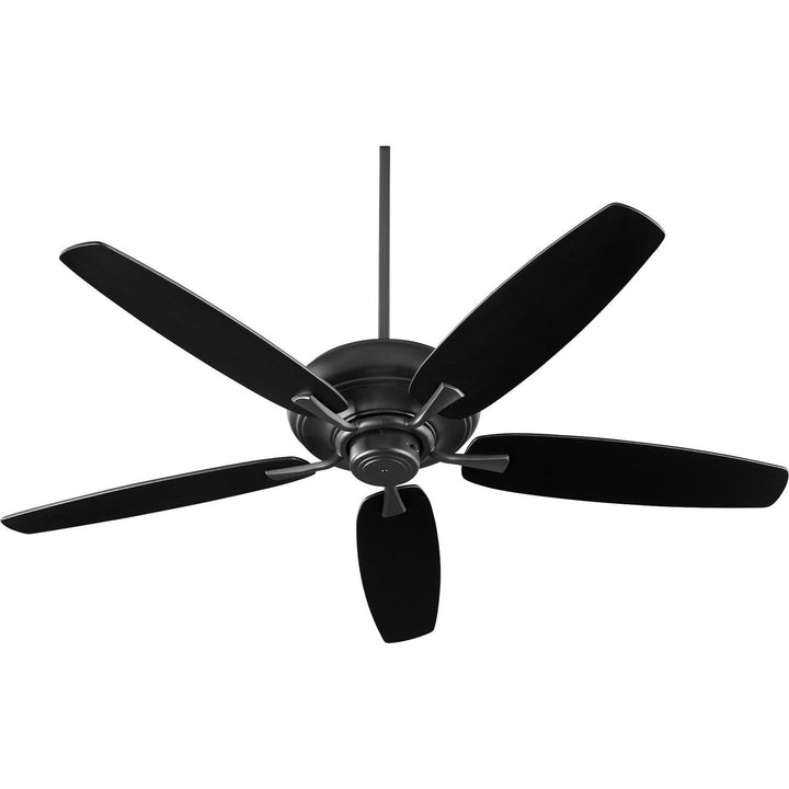 Quorum Apex 90565-69 Ceiling Fan 56 in. - Textured Black, Matte Black/Weathered Oak