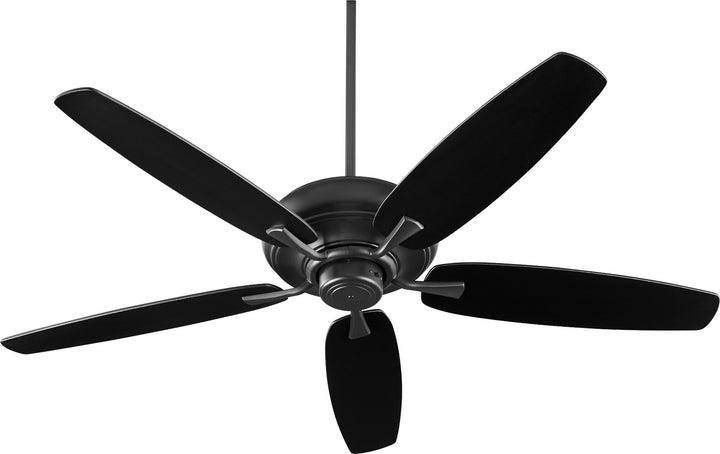 Quorum Apex 90565-69 Ceiling Fan 56 in. - Textured Black, Matte Black/Weathered Oak