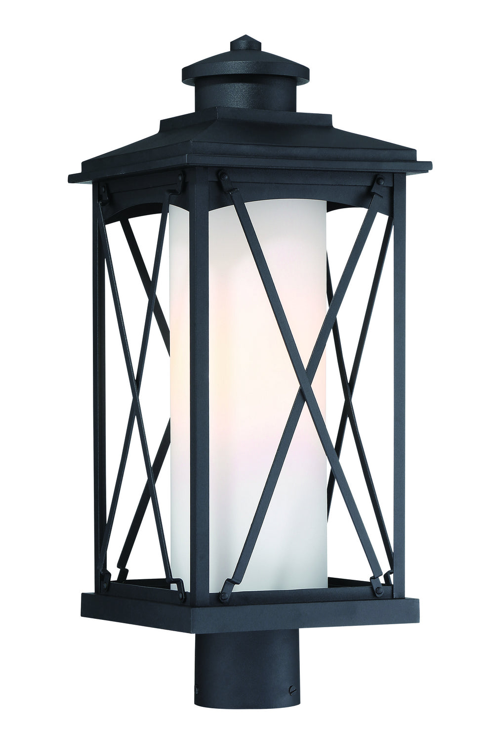 Minka-Lavery Lighting 72686-66 Lansdale One Light Outdoor Post Mount Outdoor Black