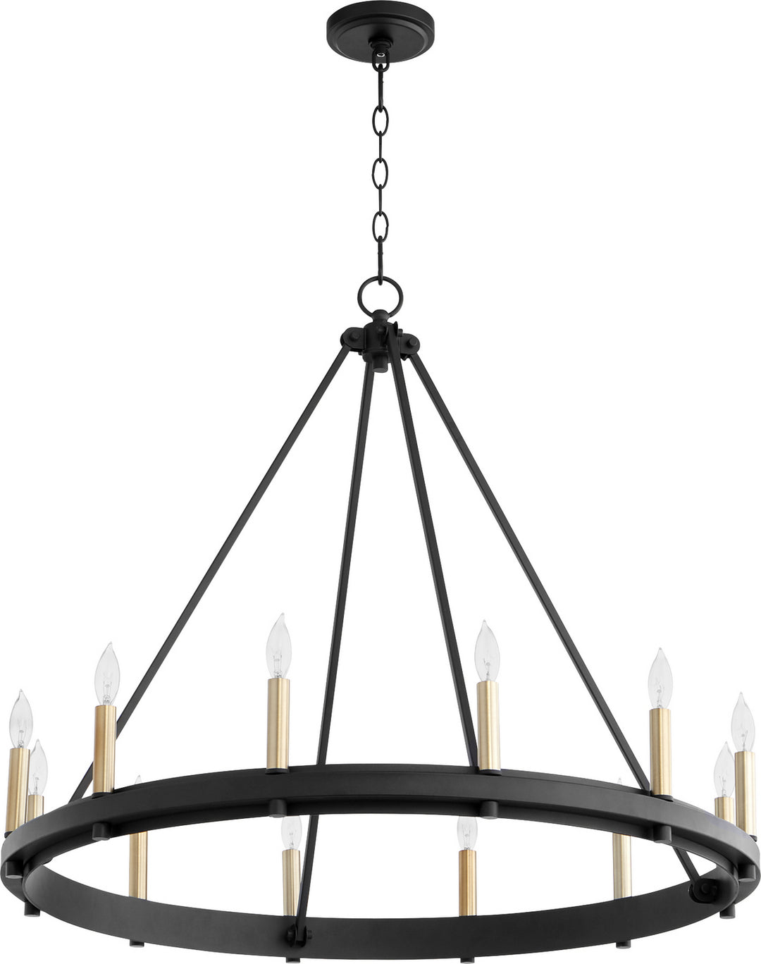 Quorum Aura 611-12-69 Chandelier Light - Textured Black