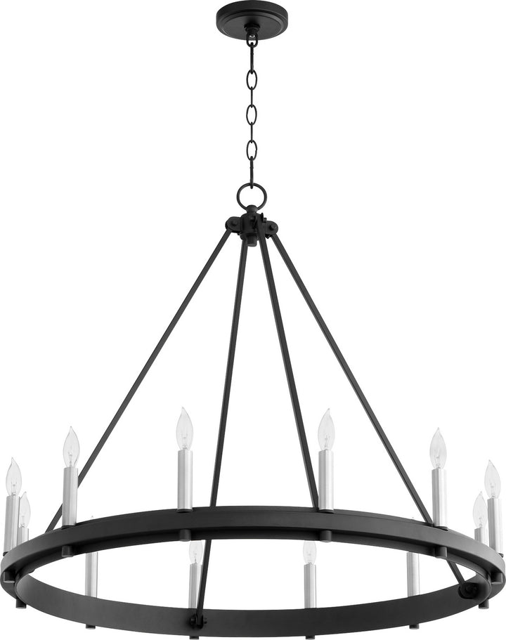 Quorum Aura 611-12-69 Chandelier Light - Textured Black