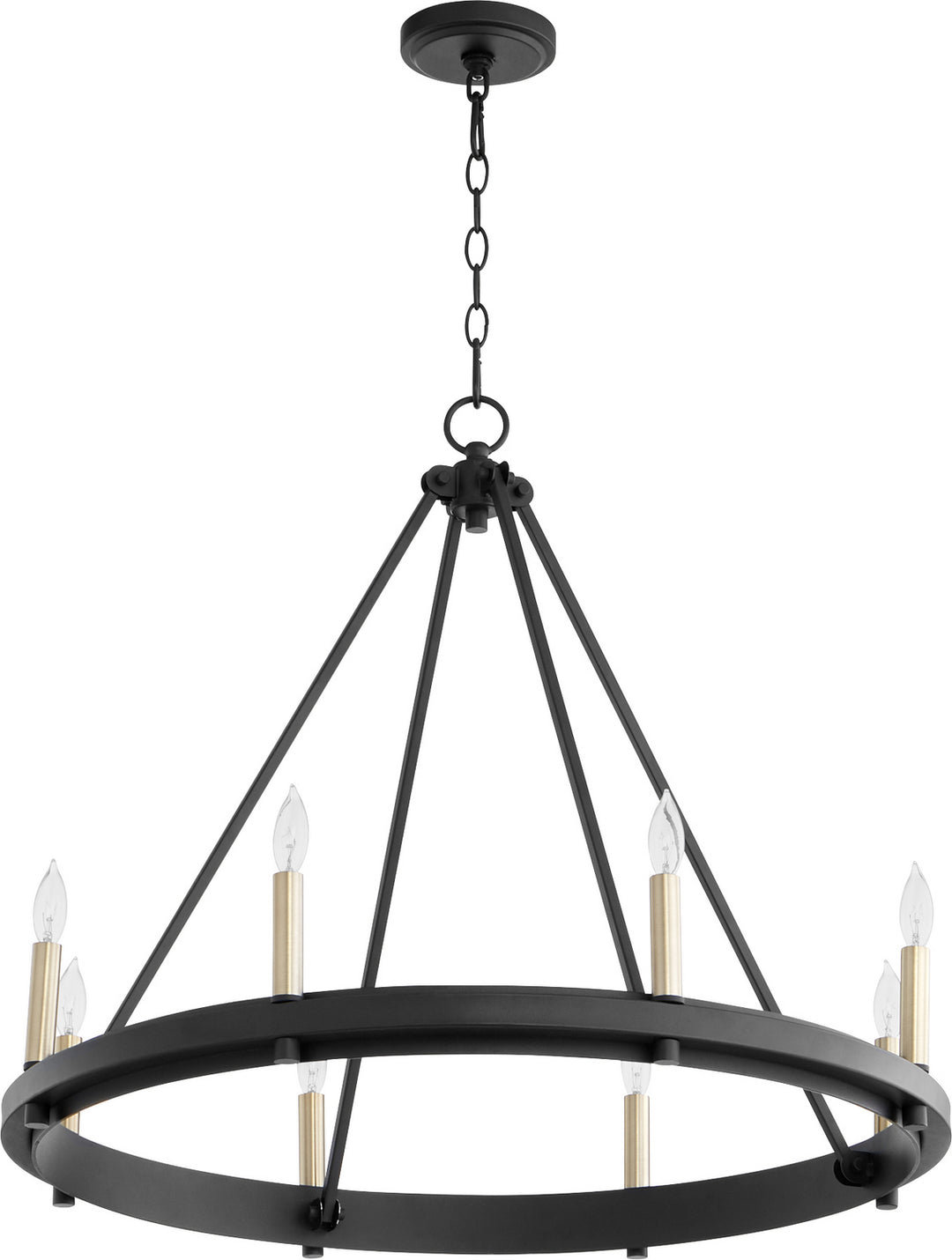 Quorum Aura 611-8-69 Chandelier Light - Textured Black