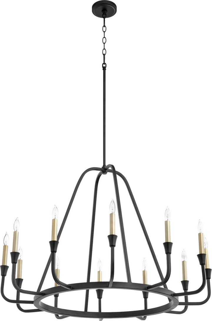 Quorum Marquee 6314-12-69 Chandelier Light - Textured Black
