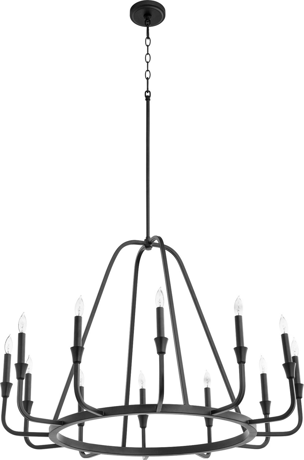 Quorum Marquee 6314-12-69 Chandelier Light - Textured Black