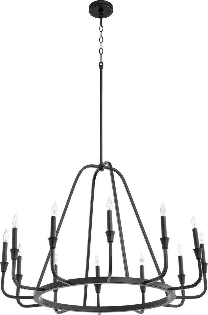 Quorum Marquee 6314-12-69 Chandelier Light - Textured Black