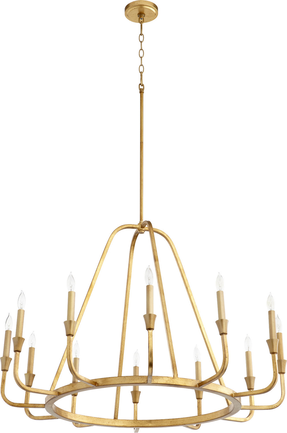 Quorum Marquee 6314-12-74 Chandelier Light - Gold Leaf