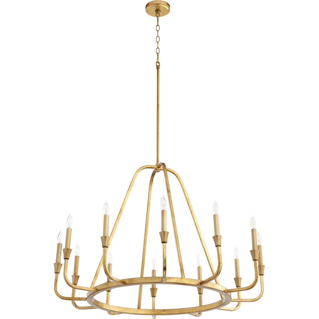 Quorum Marquee 6314-12-74 Chandelier Light - Gold Leaf