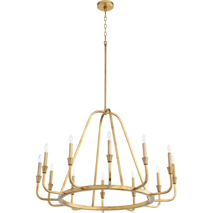 Quorum Marquee 6314-12-74 Chandelier Light - Gold Leaf