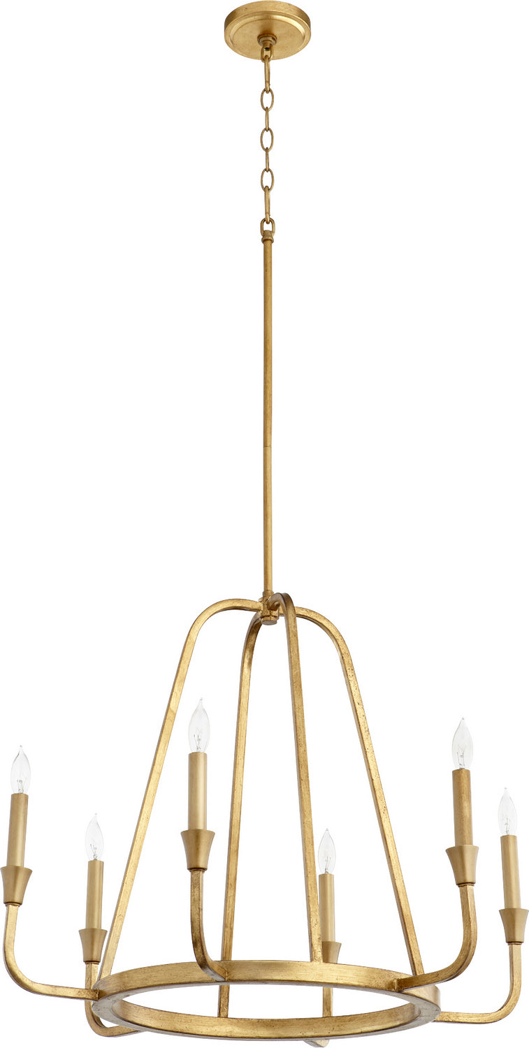 Quorum Marquee 6314-6-74 Chandelier Light - Gold Leaf
