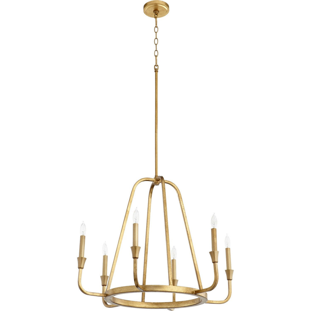 Quorum Marquee 6314-6-74 Chandelier Light - Gold Leaf