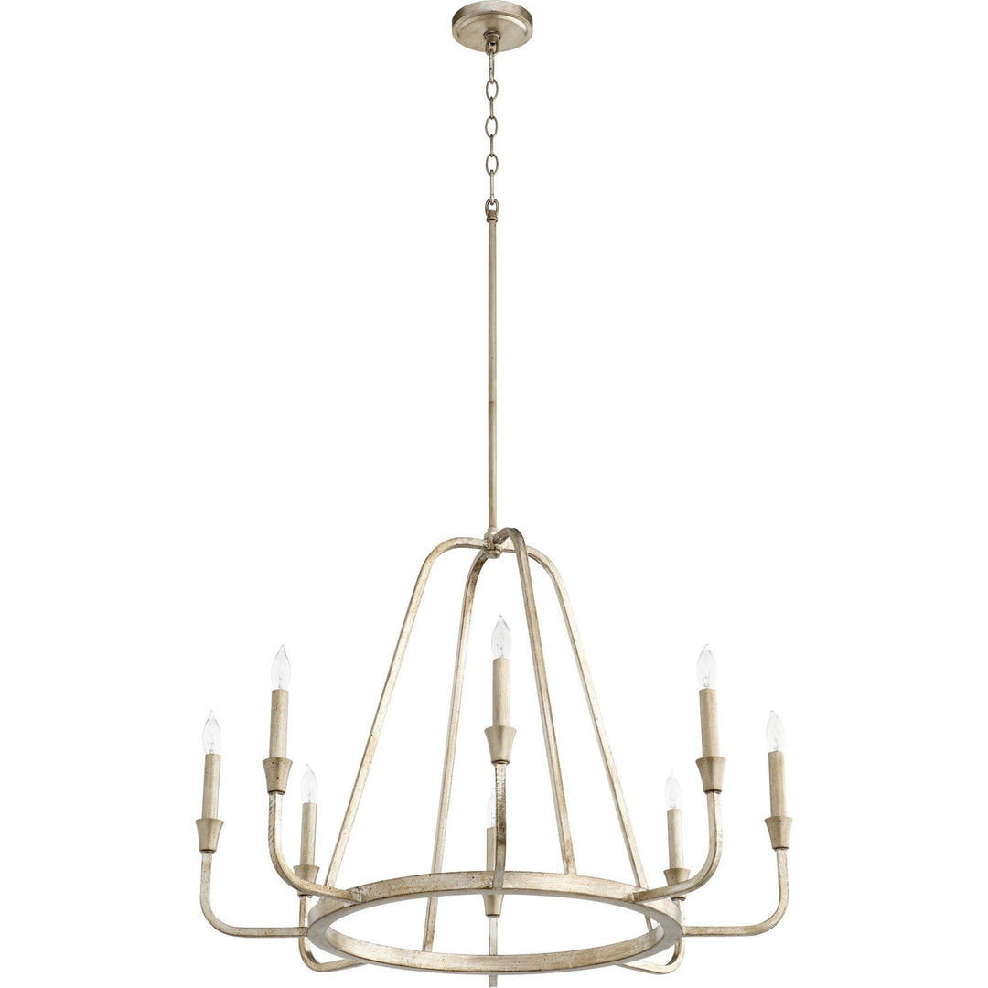 Quorum Marquee 6314-8-60 Chandelier Light - Aged Silver Leaf