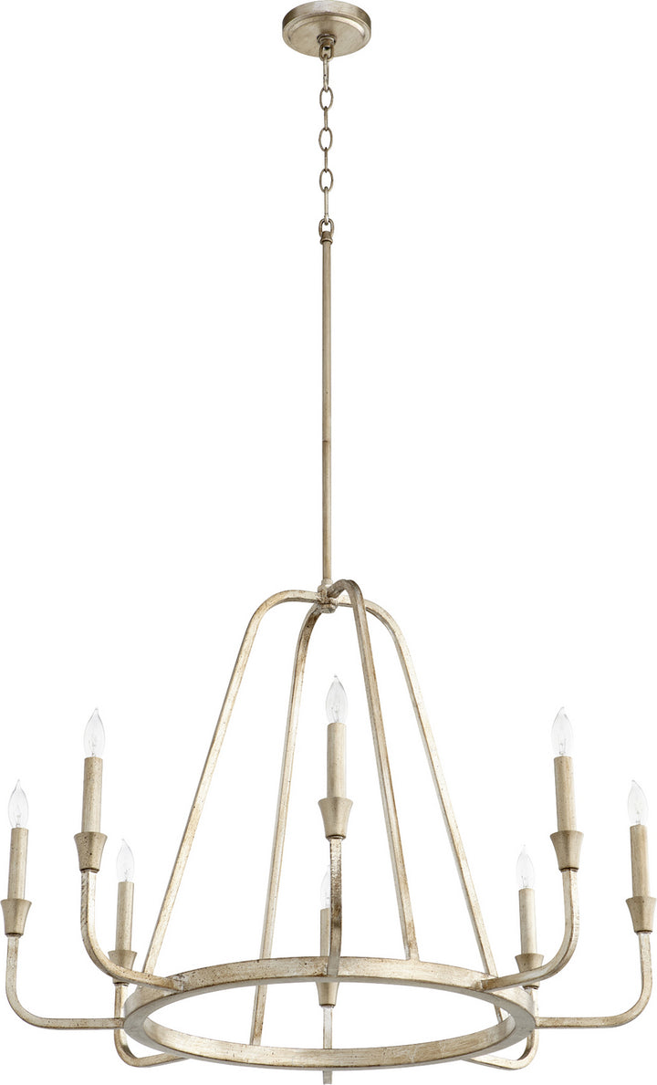 Quorum Marquee 6314-8-60 Chandelier Light - Aged Silver Leaf