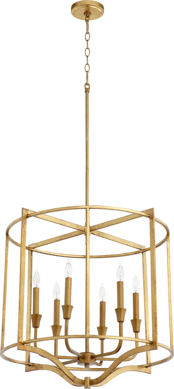 Quorum Marquee 6414-6-74 Chandelier Light - Gold Leaf