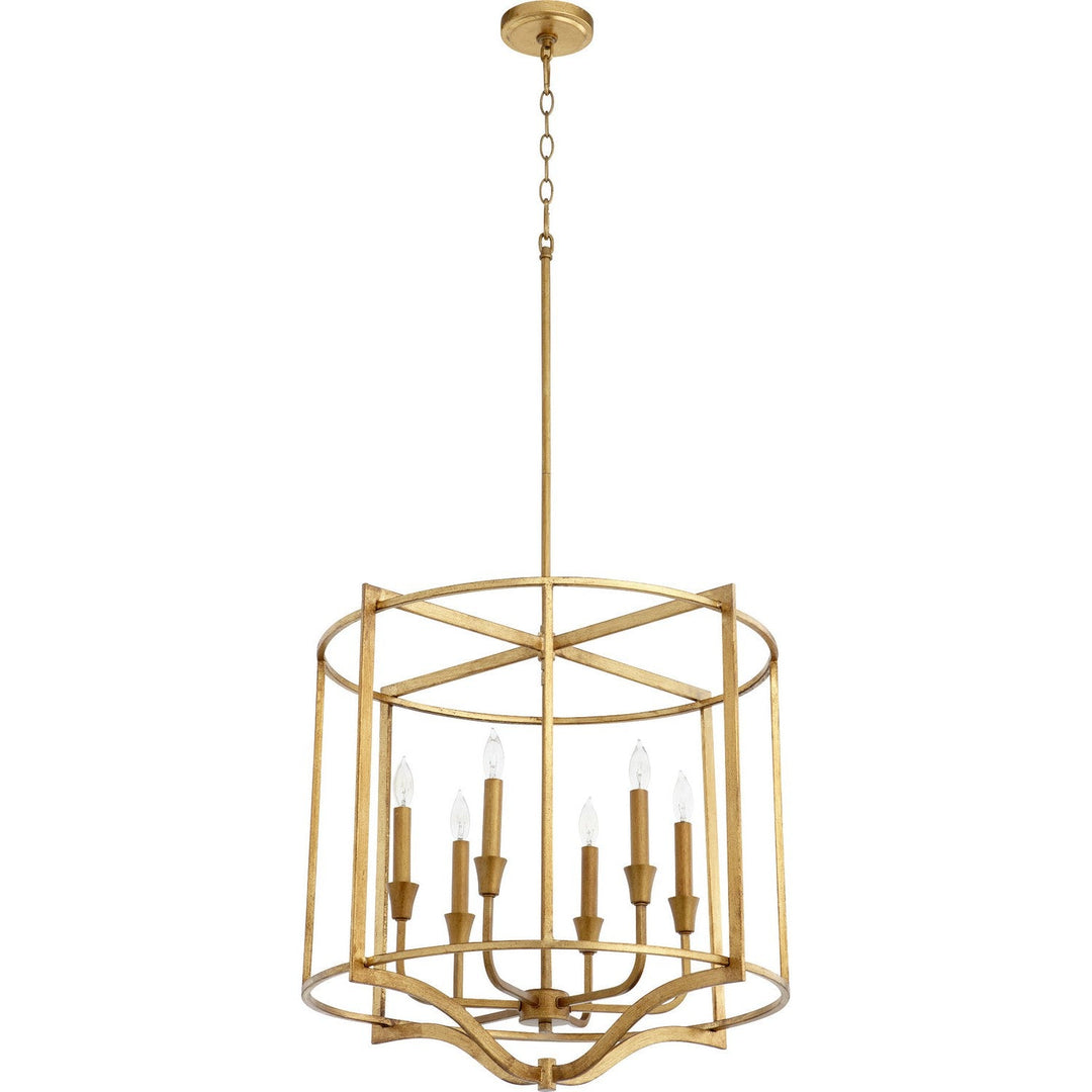 Quorum Marquee 6414-6-74 Chandelier Light - Gold Leaf