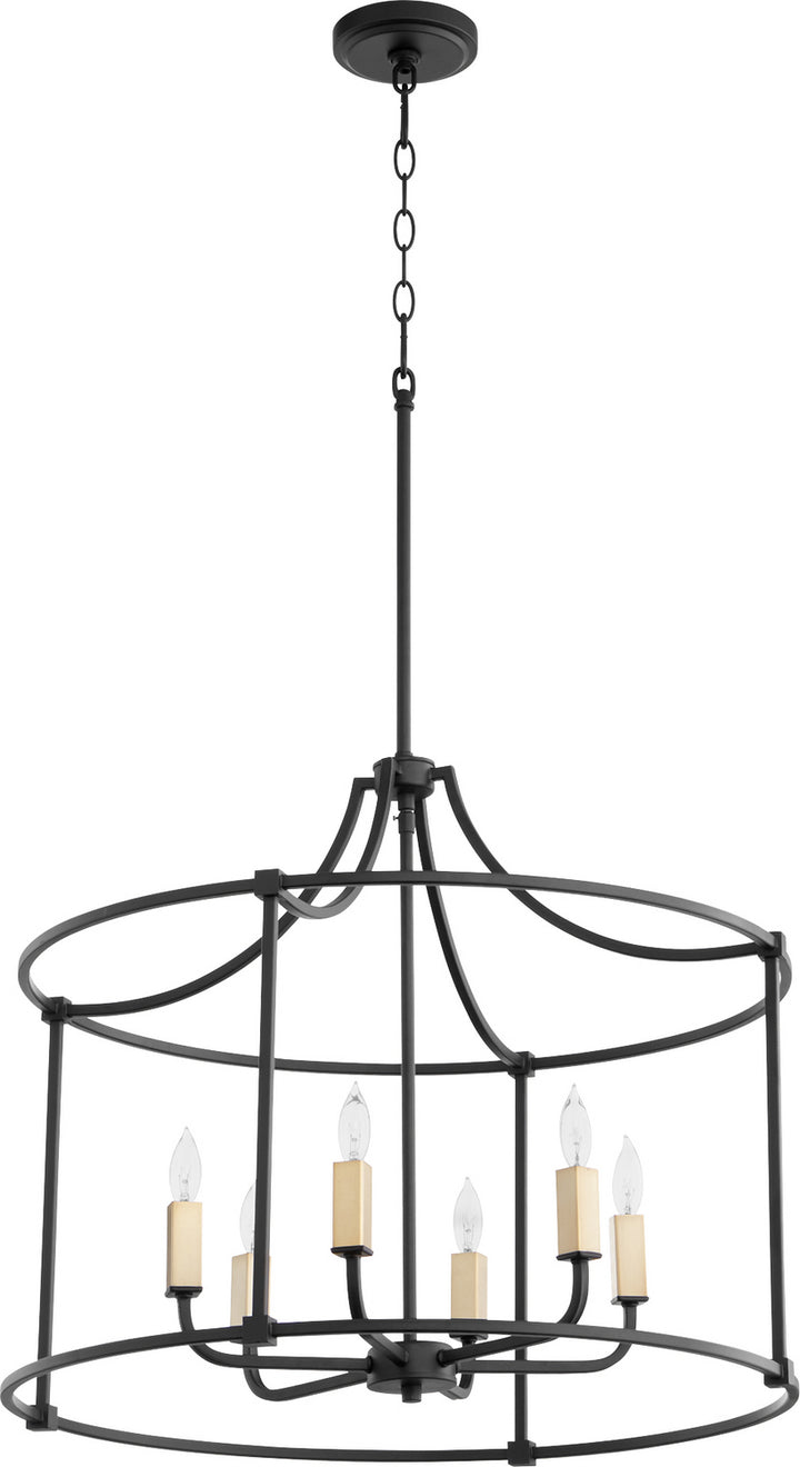 Quorum Olympus 646-6-69 Chandelier Light - Textured Black