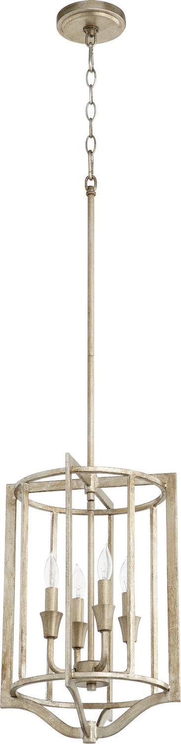Quorum Marquee 6814-4-60 Pendant Light - Aged Silver Leaf