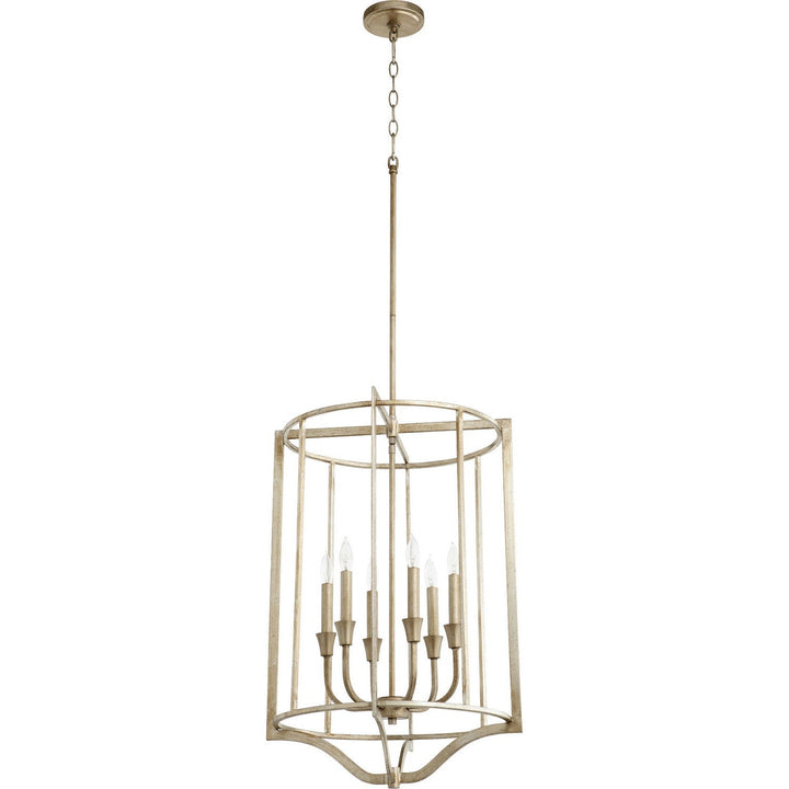 Quorum Marquee 6814-6-60 Pendant Light - Aged Silver Leaf