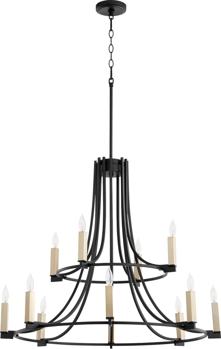 Quorum Olympus 696-12-69 Chandelier Light - Textured Black