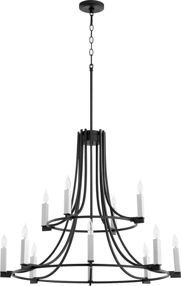 Quorum Olympus 696-12-69 Chandelier Light - Textured Black