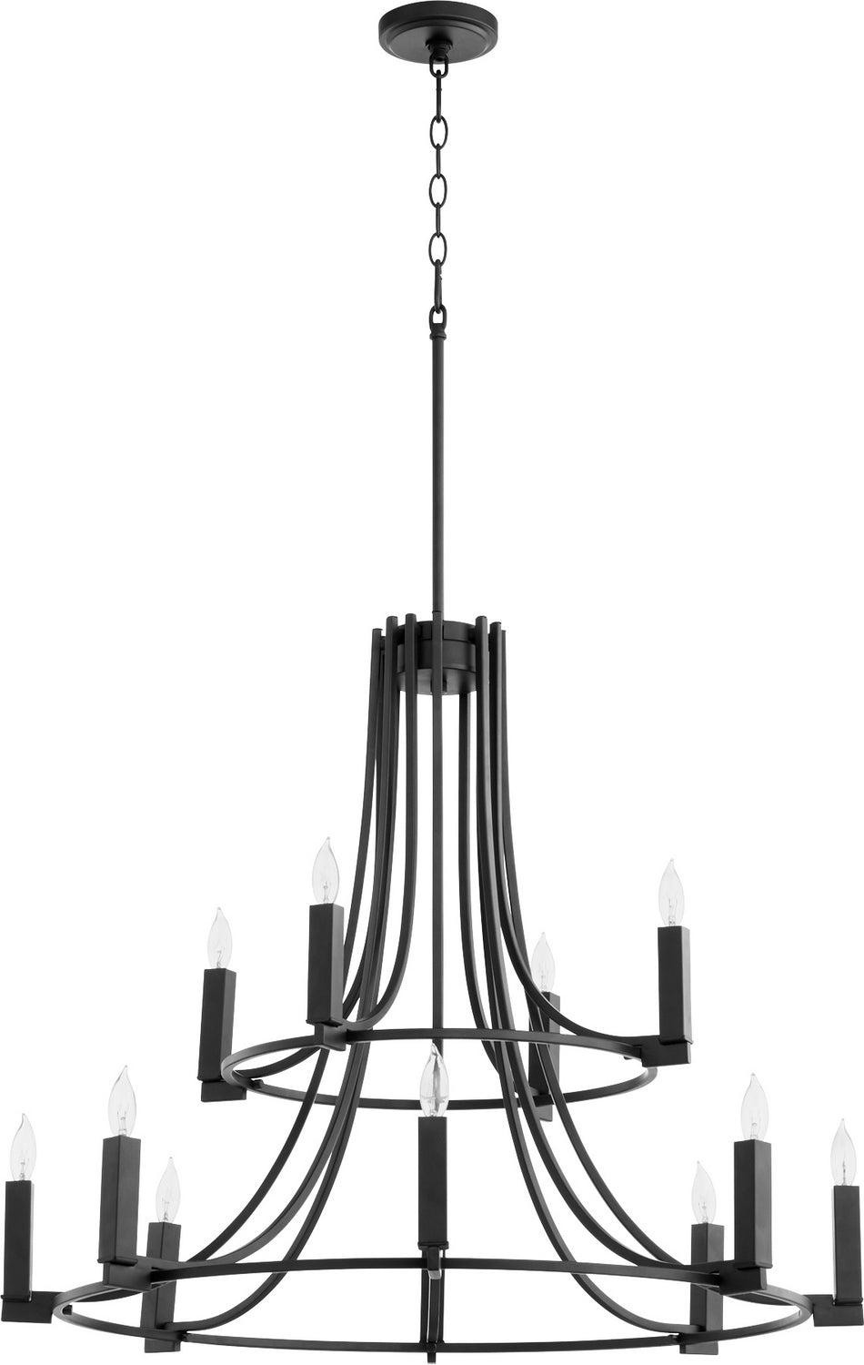 Quorum Olympus 696-12-69 Chandelier Light - Textured Black