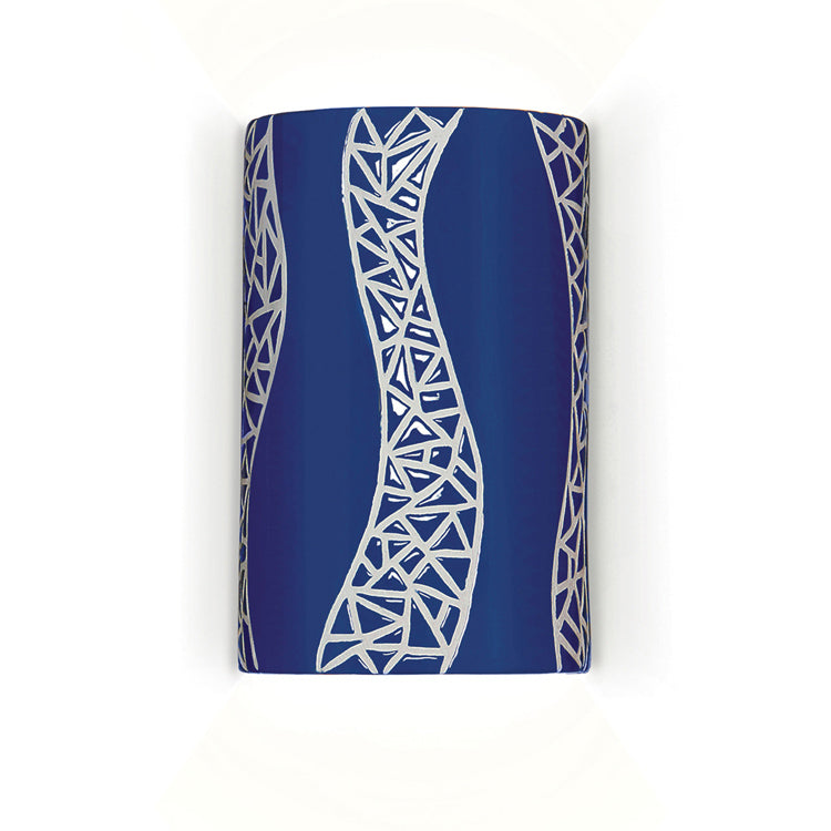 A-19 Mosaic M20304-CB-WET Wall Sconce Light - Cobalt Blue