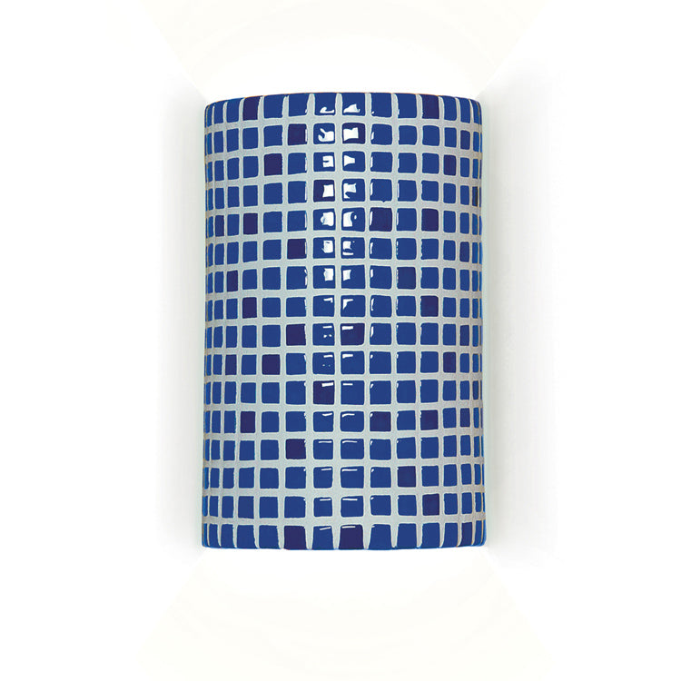 A-19 Mosaic M20308-CB-WET Wall Sconce Light - Cobalt Blue