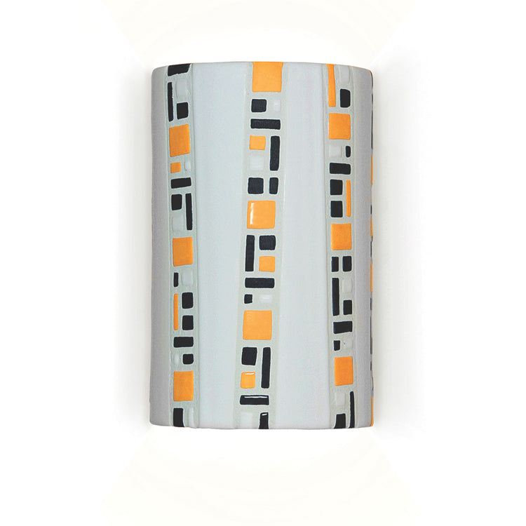 A-19 Mosaic M20310-WH-WET Wall Sconce Light - White