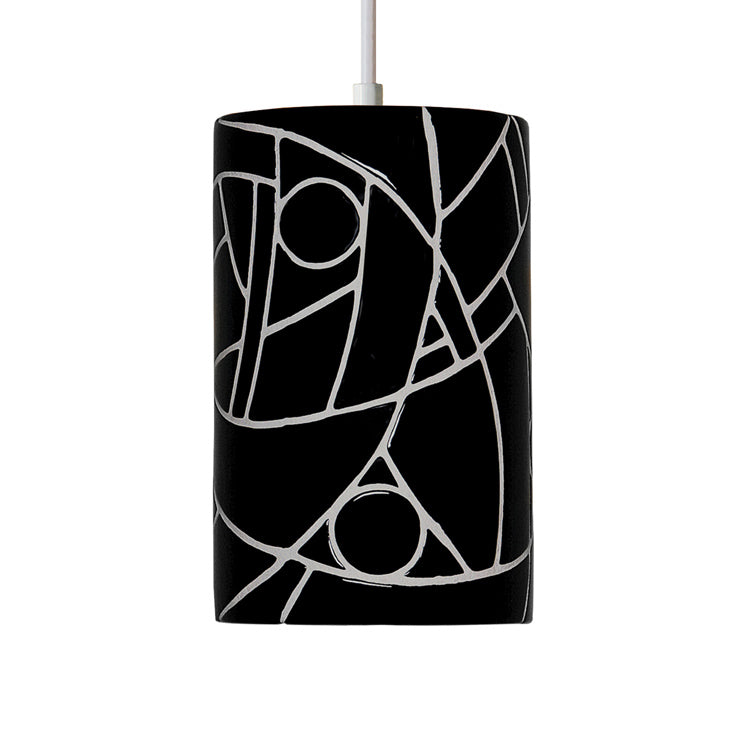 A-19 Mosaic PM20303-BL-WCC Pendant Light - Black