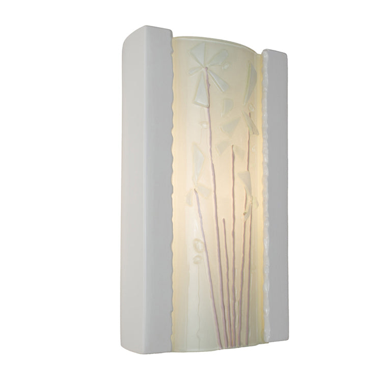 A-19 reFusion RE101-WG-WF-WET Wall Sconce Light - White Gloss and White Frost