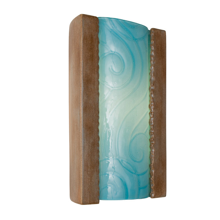 A-19 reFusion RE102-SP-TQ-WET Wall Sconce Light - Spice and Turquoise