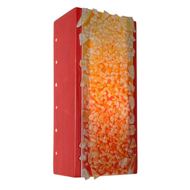 A-19 reFusion RE109-MR-MFR-WET Wall Sconce Light - Matador Red and Multi Fire