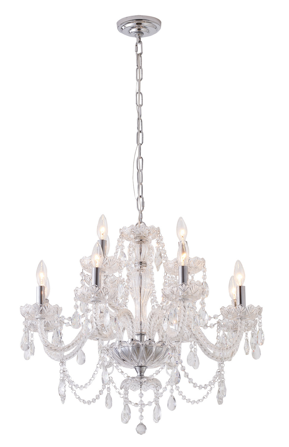 Bethel International CH03C29CH Chandelier Light - Chrome