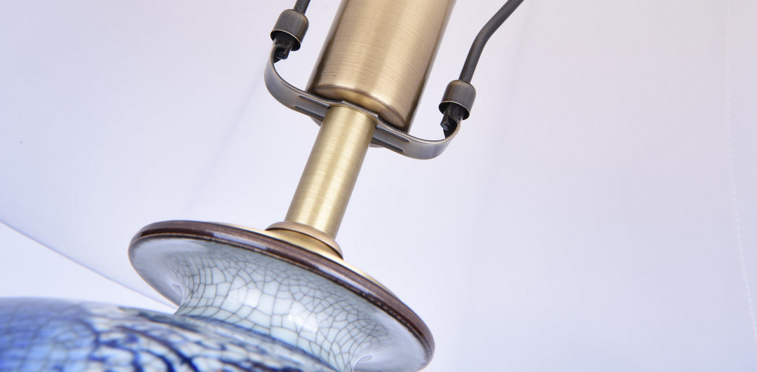 Bethel International FUM02T11B   Lamp Blue& White