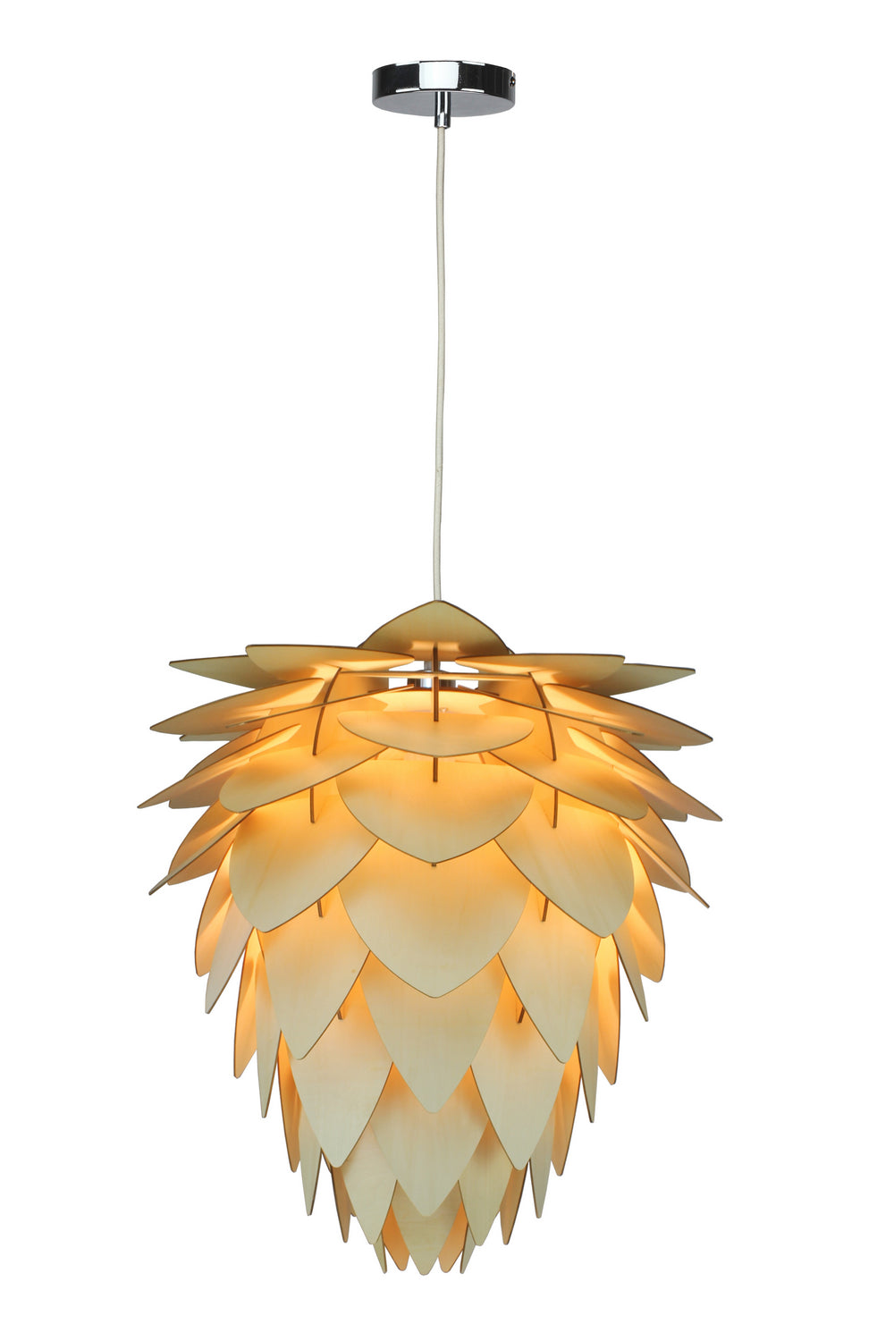 Bethel International JU02C19W Pendant Light - Natural Wood