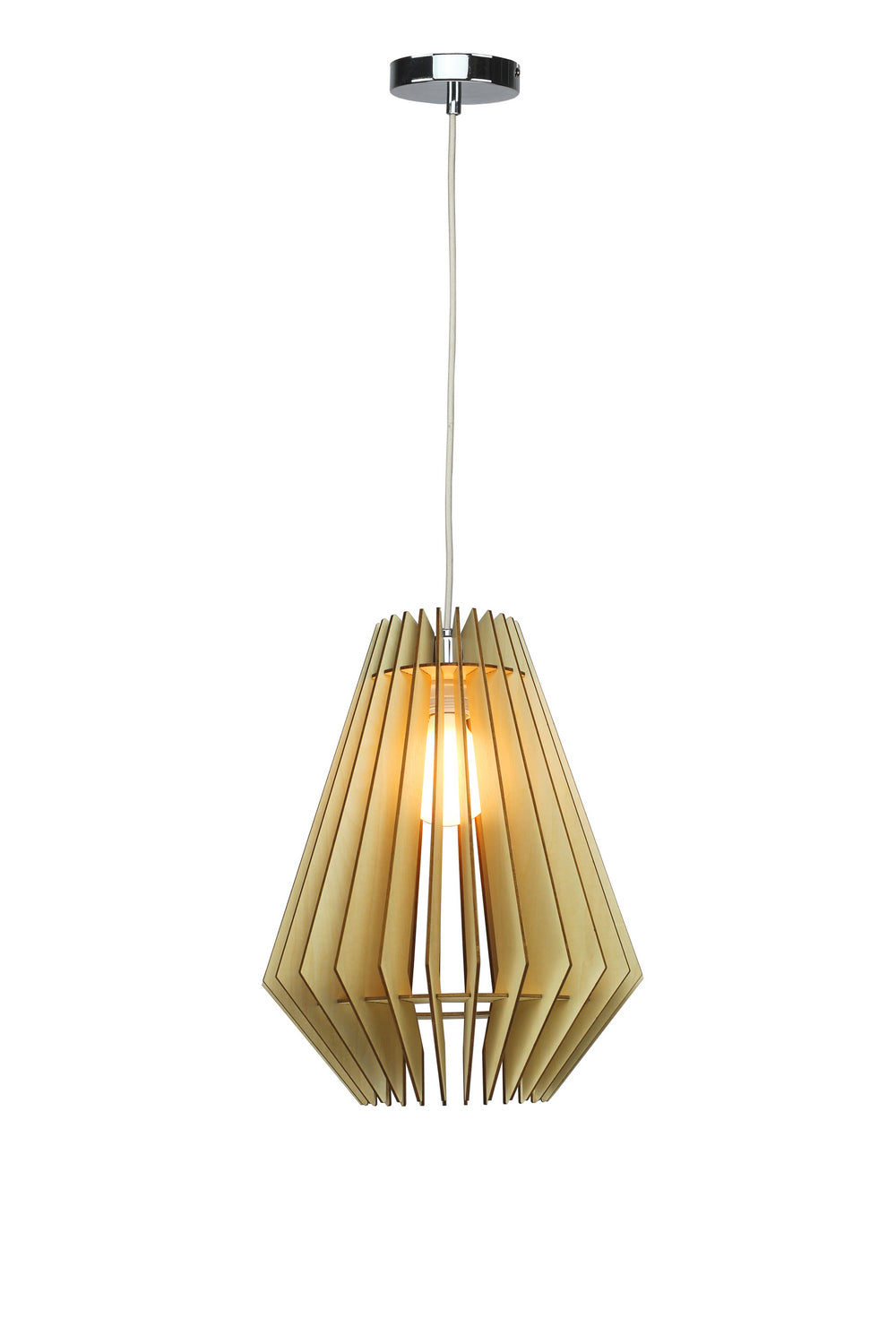 Bethel International JU06P11W Pendant Light - Natural Wood