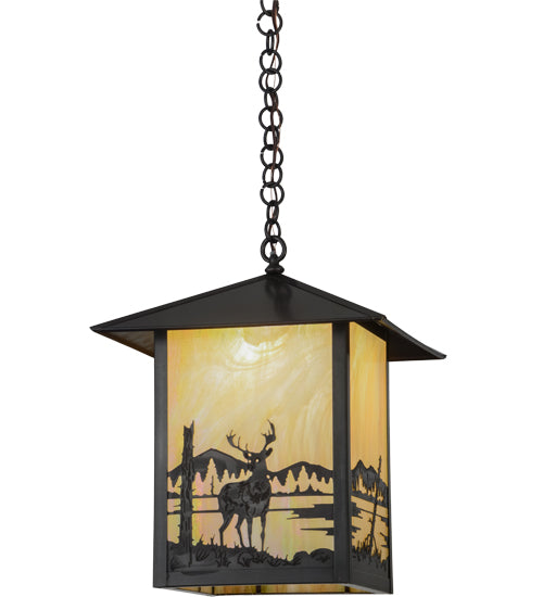 Meyda Tiffany Lighting 96327 Seneca One Light Pendant Outdoor Bronze / Dark