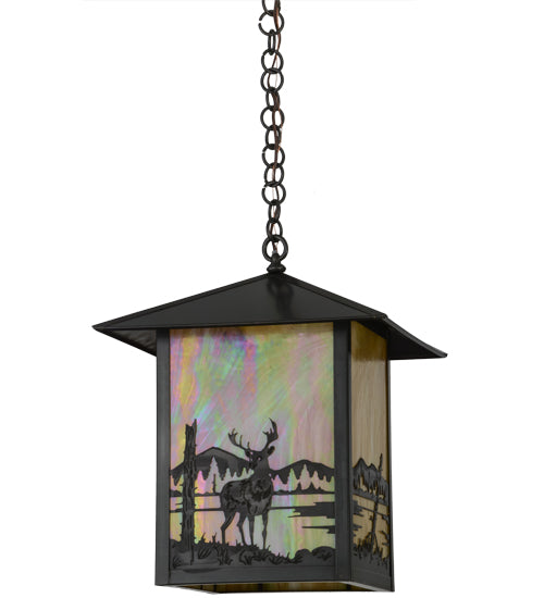 Meyda Tiffany Lighting 96327 Seneca One Light Pendant Outdoor Bronze / Dark