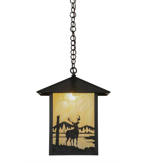 Meyda Tiffany Lighting 96327 Seneca One Light Pendant Outdoor Bronze / Dark