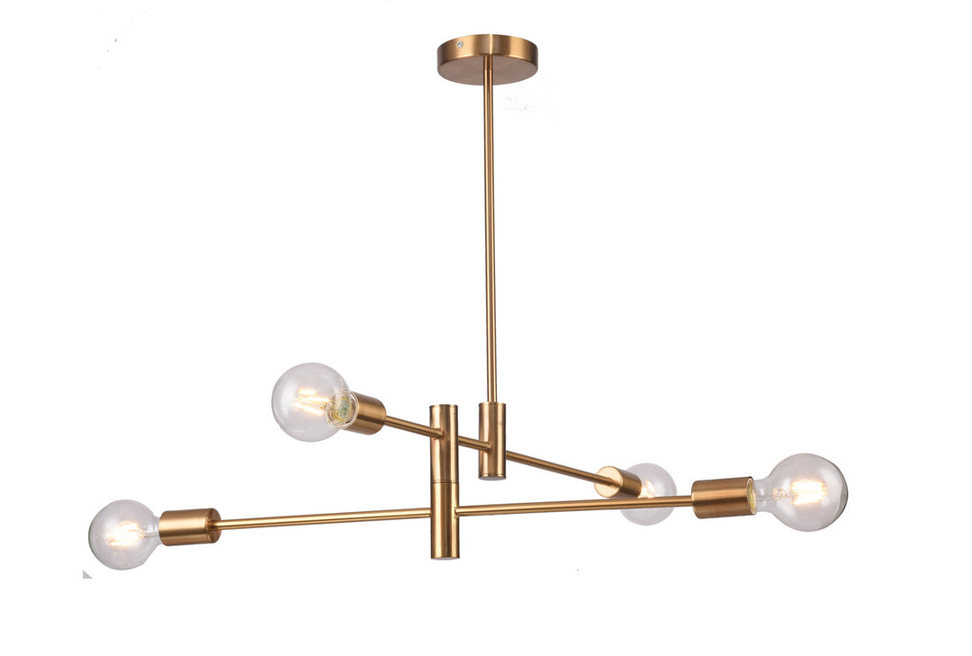Bethel International TR76C30BR Chandelier Light - Black & Brushed Bronze