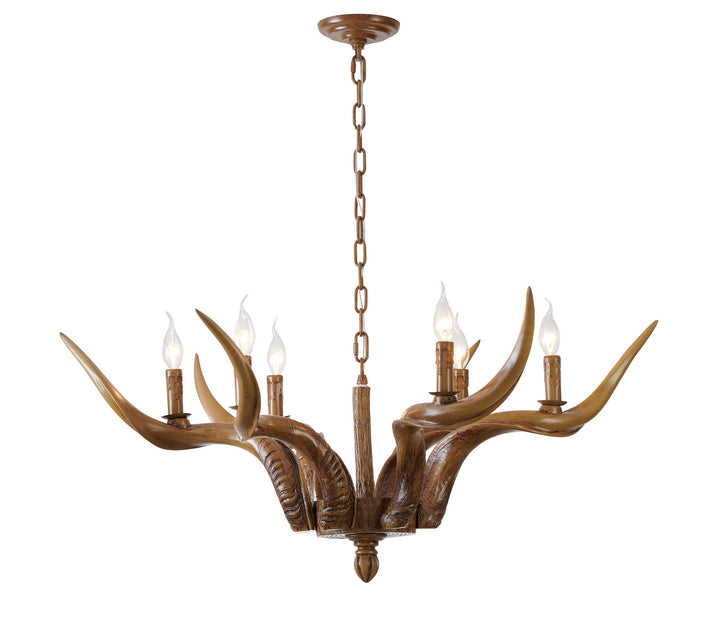 Bethel International YA26C35BR Chandelier Light - Natural Horn
