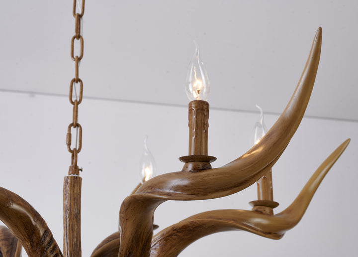 Bethel International YA26C35BR Chandelier Light - Natural Horn