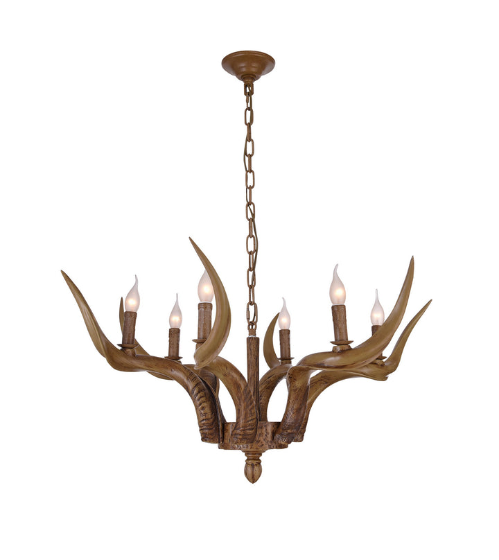 Bethel International YA26C35BR Chandelier Light - Natural Horn