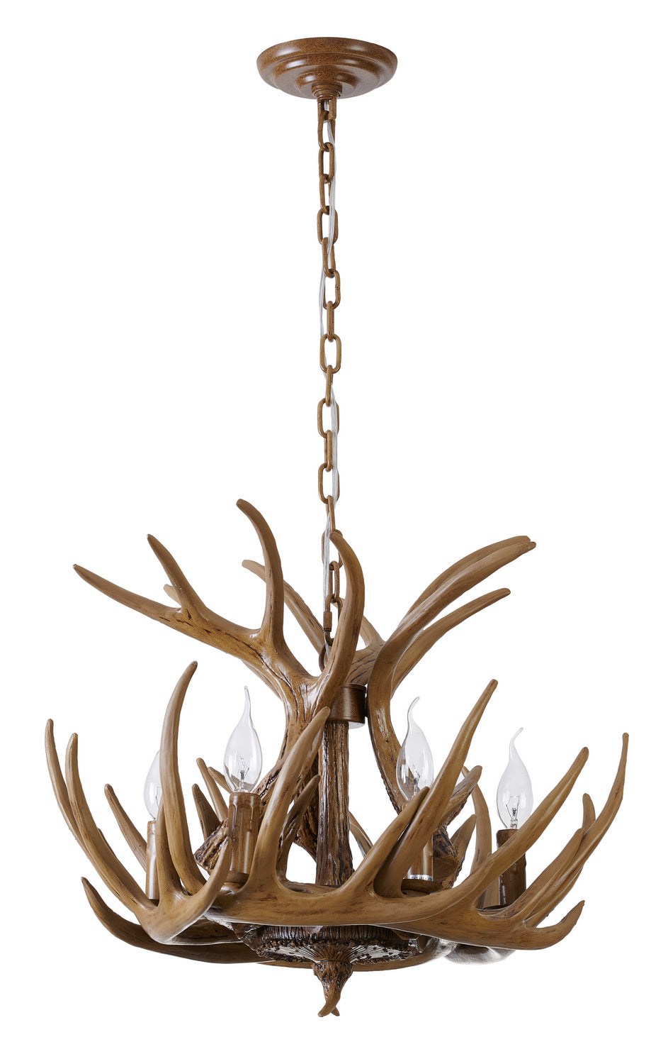 Bethel International YA27C31BR Chandelier Light - Natural Horn
