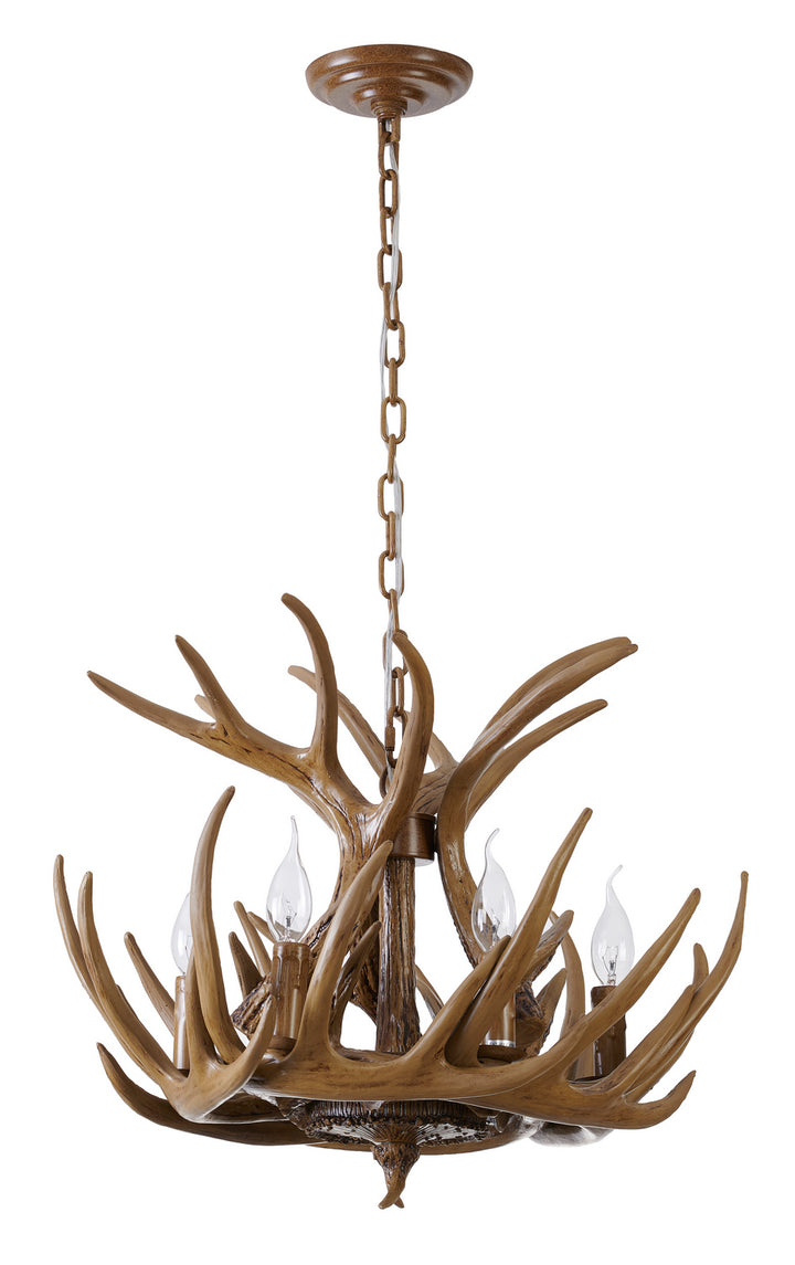 Bethel International YA27C31BR Chandelier Light - Natural Horn